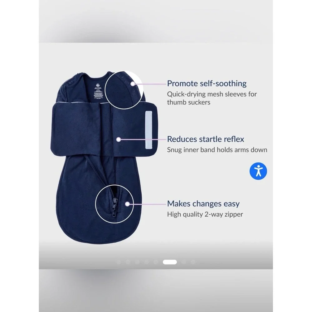 Nested Bean Zen Navy Blue Weighted Sleep Sack